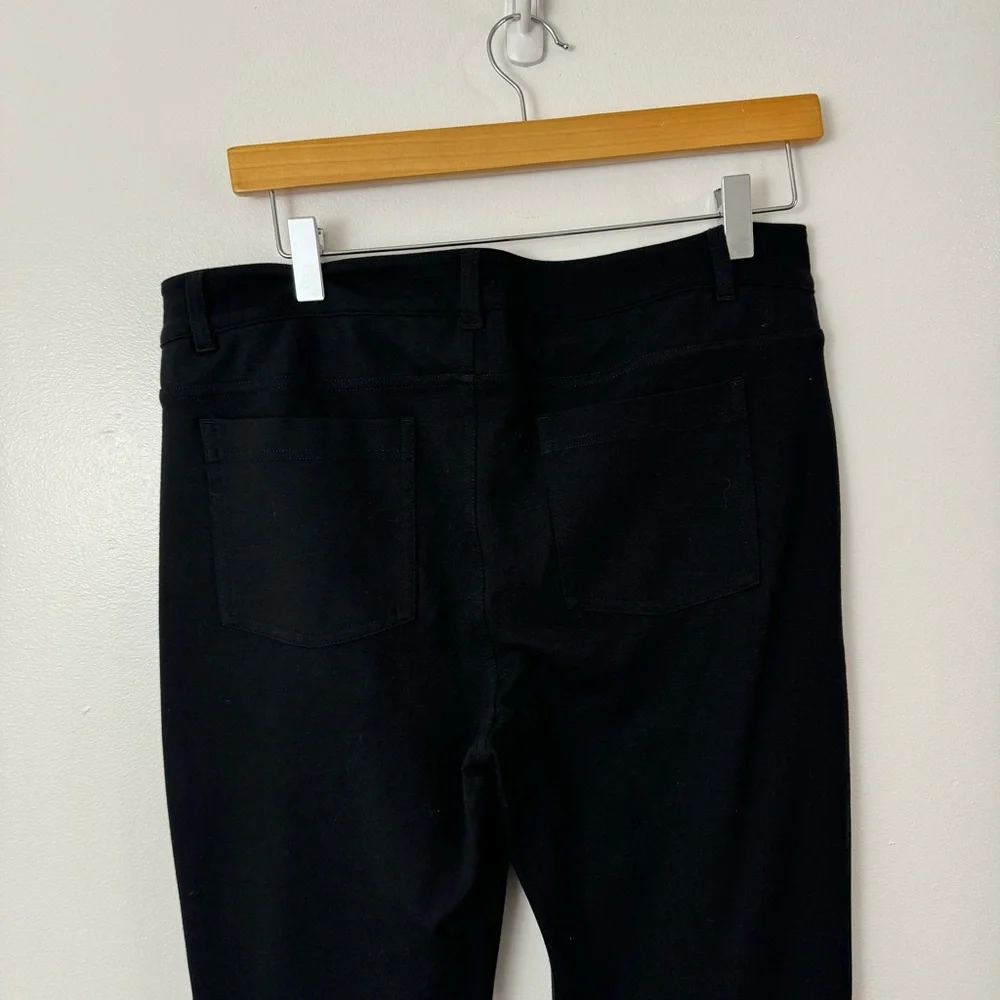 Athleta Black Skinny Ponte Stretch Knit Pants Size 12 - Picture 6 of 10